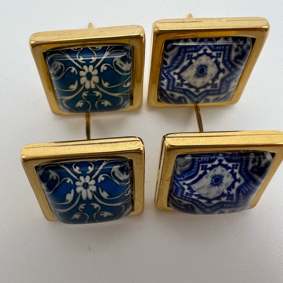 Elegant Boho Stud Earrings -Gold Trendy Stud Earrings- Stylish Stud Earring Set - Picture 4 of 15